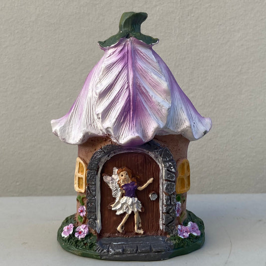 12cm Mini Fairy House Lavender