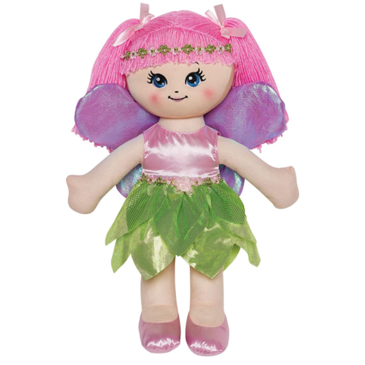 18" Love & Hug Butterfly Pixie Fairy Doll With Pink Hair