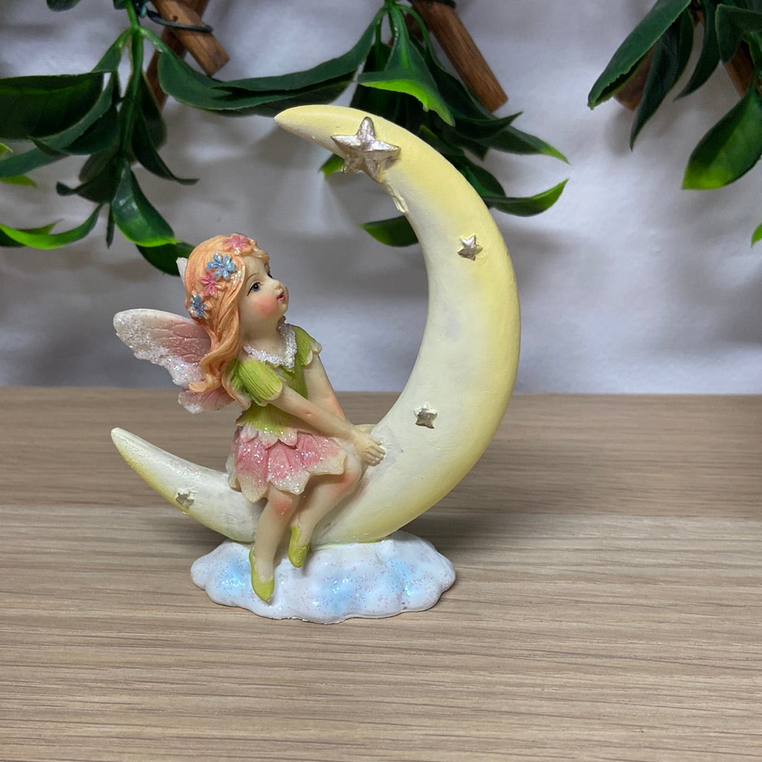 Stargazing Moon Fairy Figurine