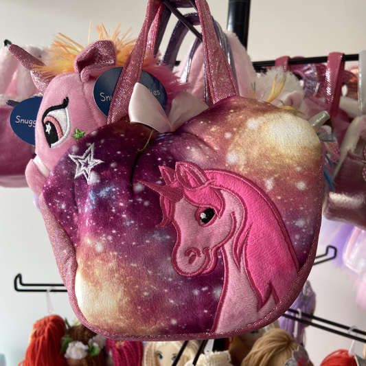22cm  Plush Pink Unicorn Pet Carrier Handbag