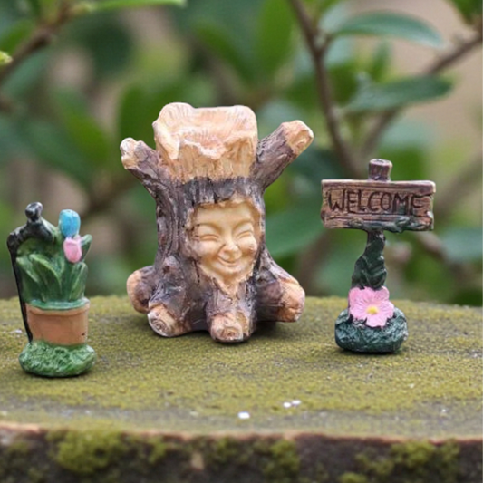 3 piece Miniature Fairy Garden Accessories Set