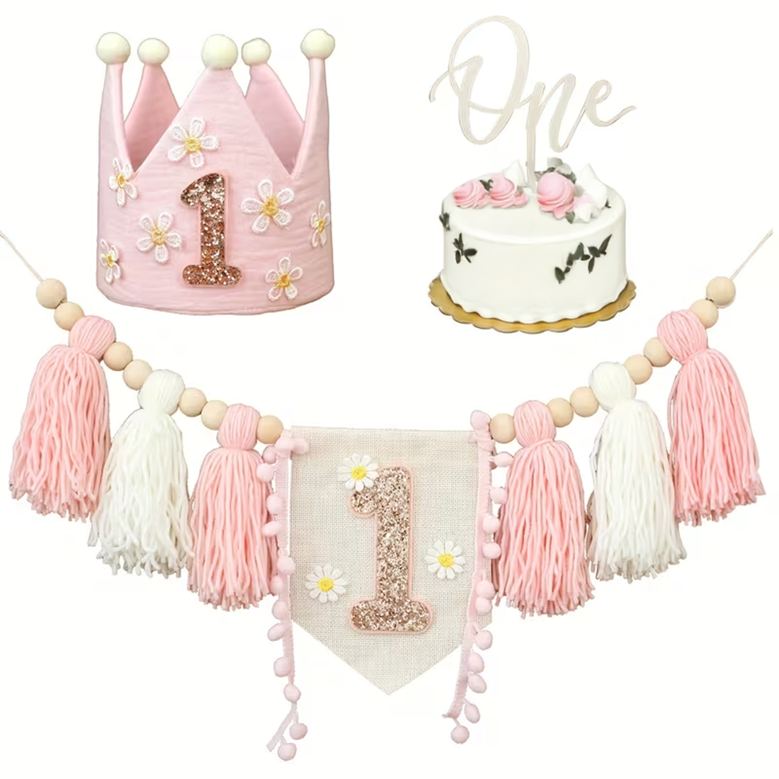 3pcs First Birthday Boho Set