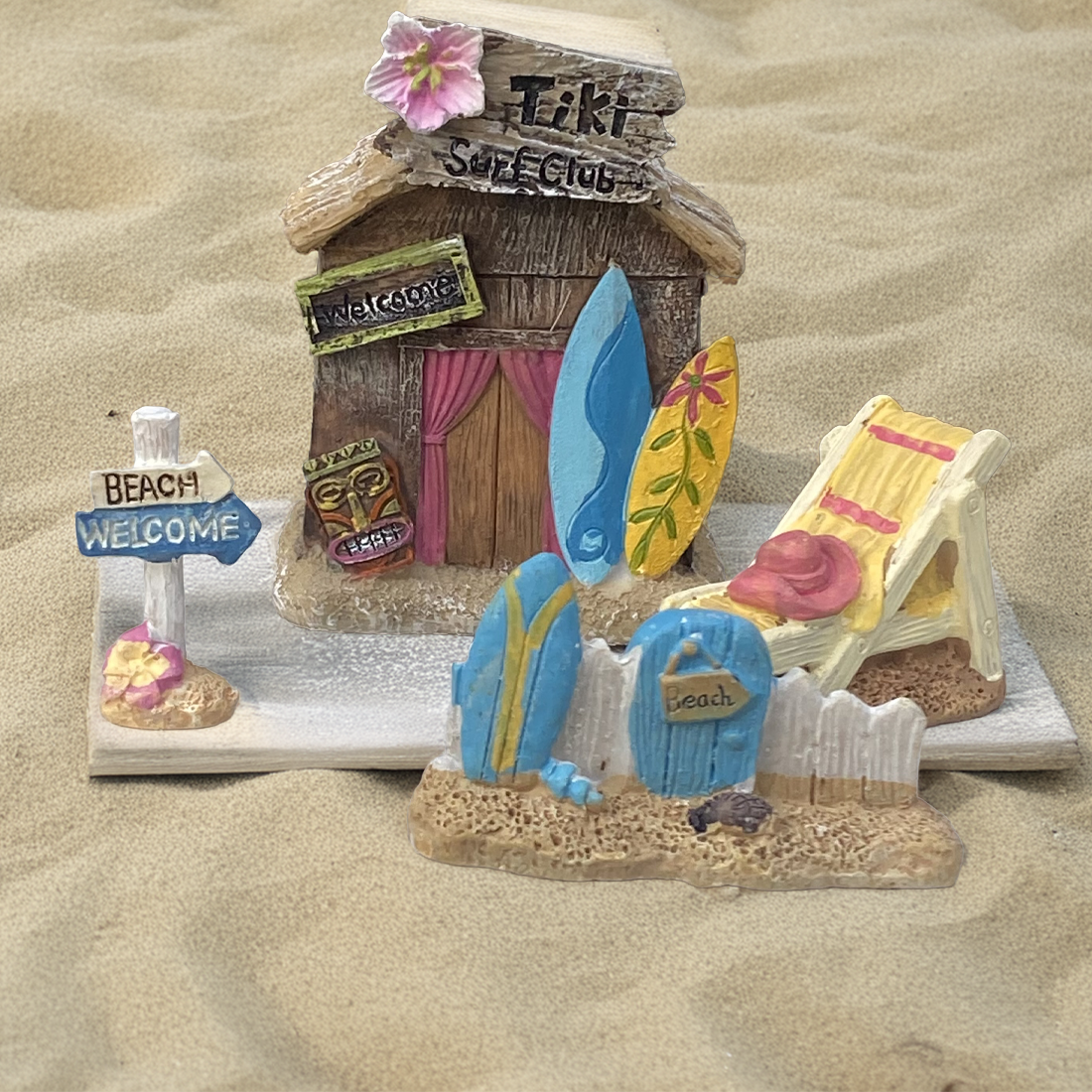 4 Piece Fairy Garden Summer Beach Set