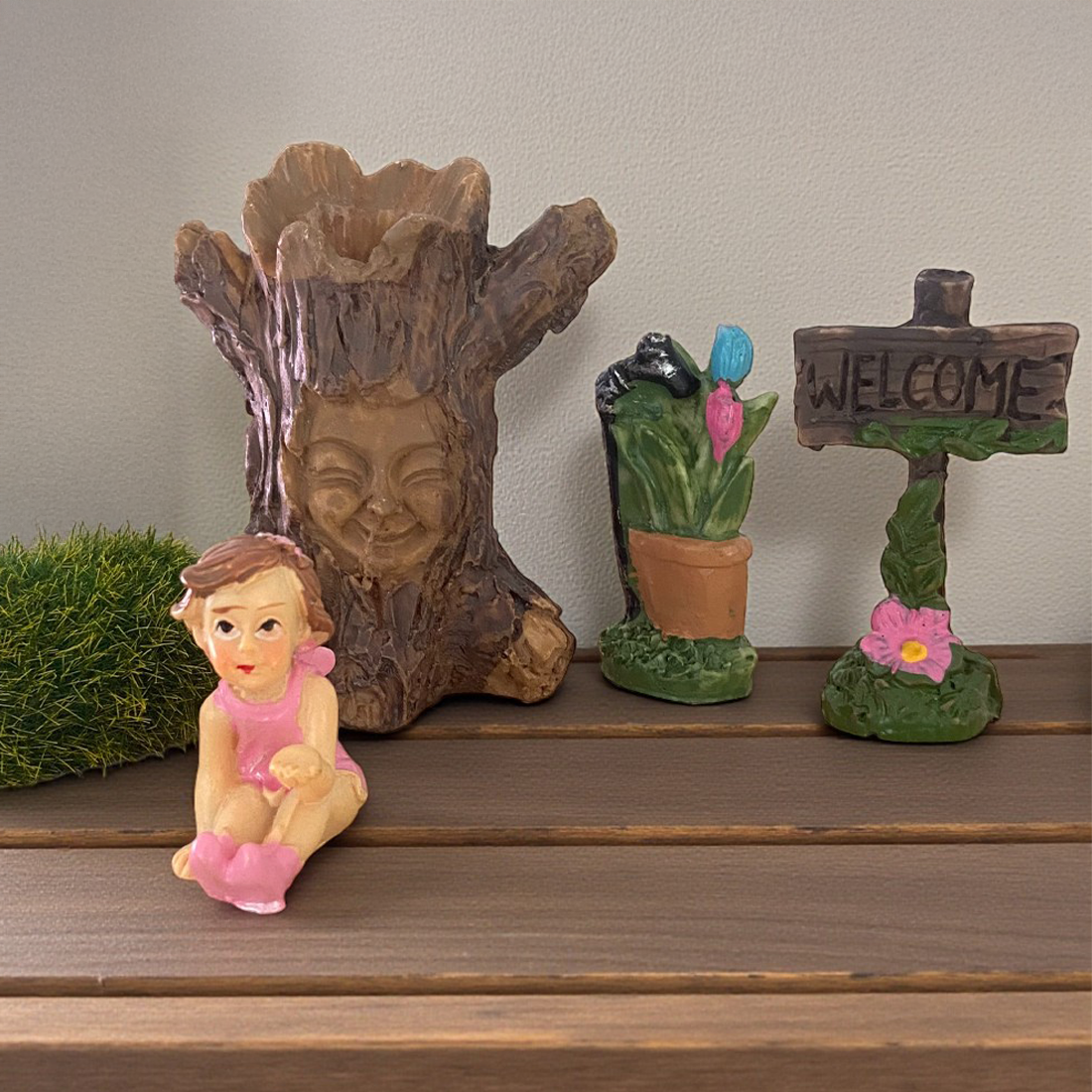 5 Piece Miniature Fairy Garden Set