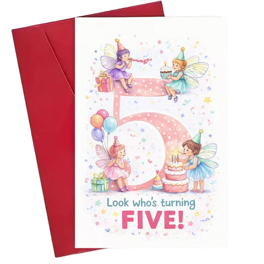 5th Fairy Birthday Greeting Card