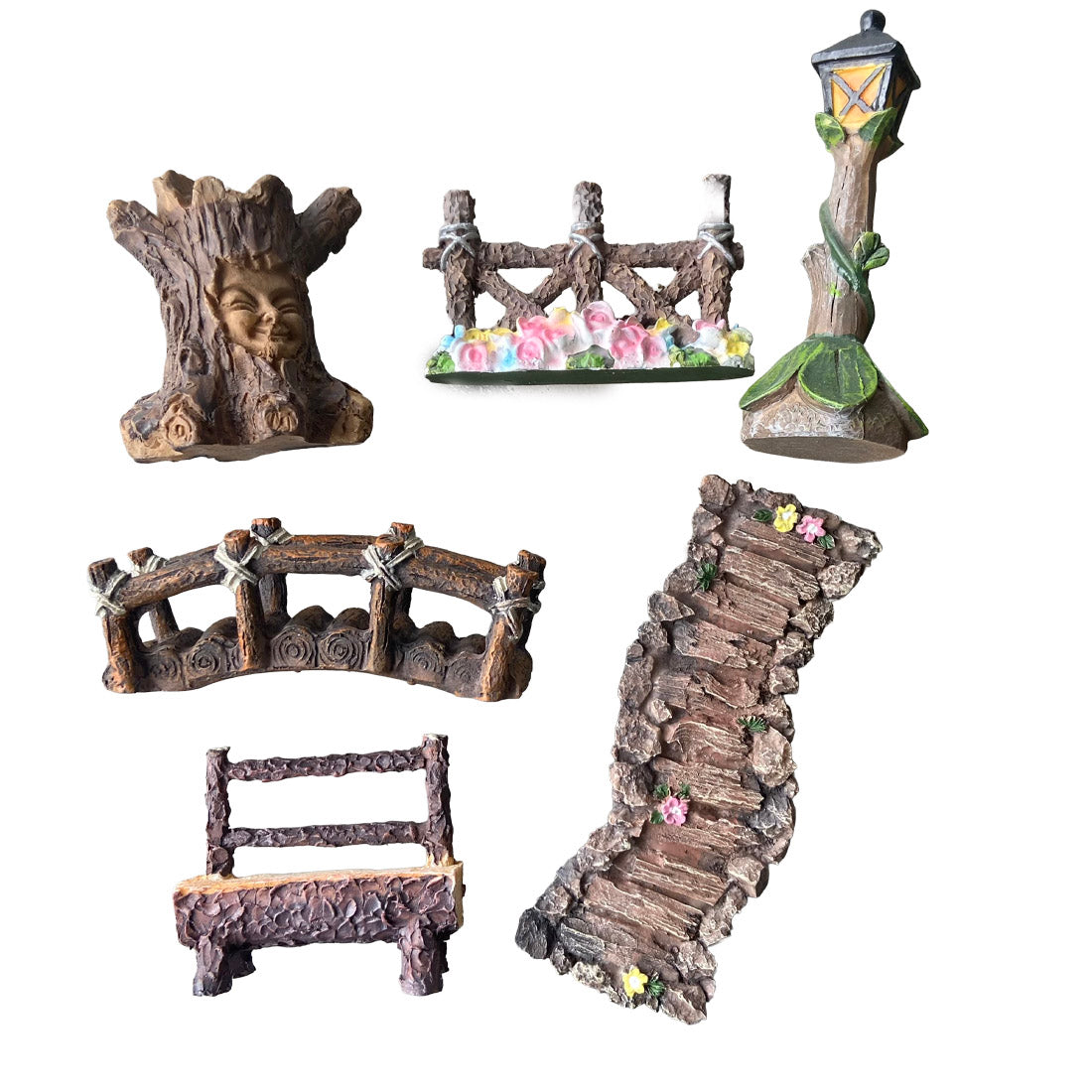 6 Piece Fairy Garden Ornament Set