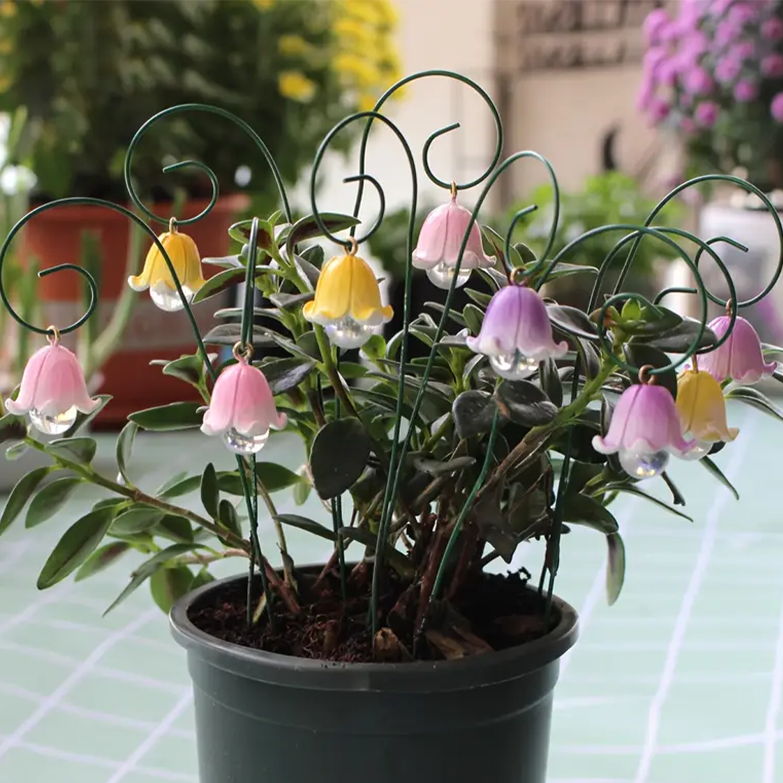 9 Piece Fairy Garden Lily of The Valley Lantern