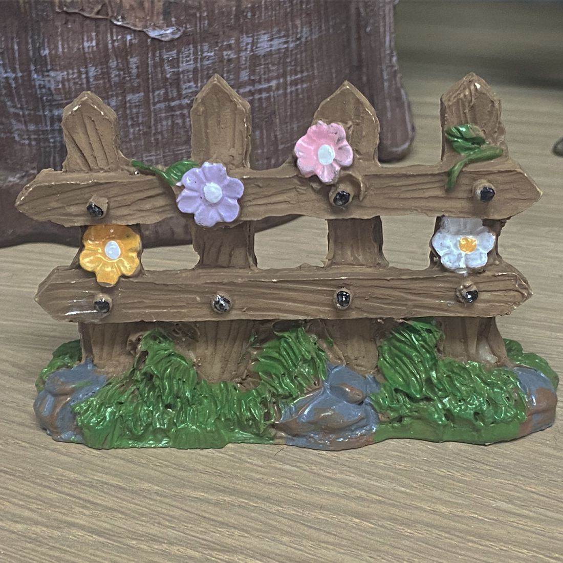 9cm Fairy Garden Fence with Flowers