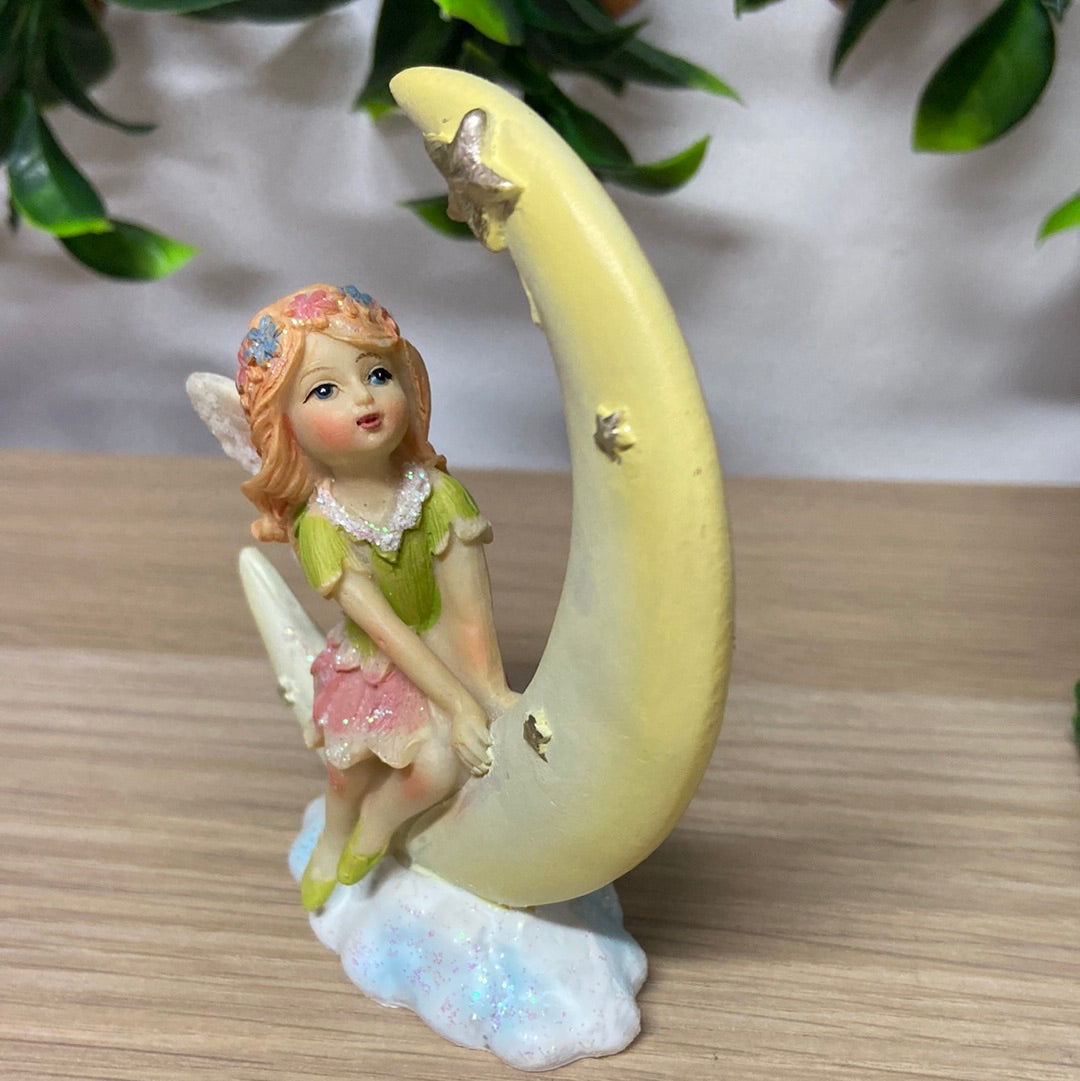Stargazing Moon Fairy Figurine