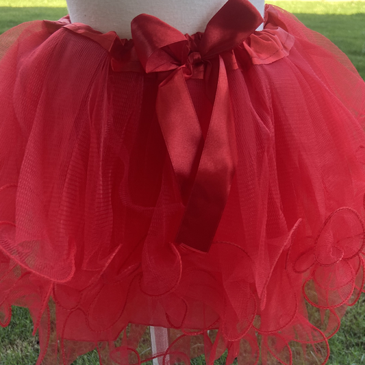 Adult Teenager Red Layered Tutu