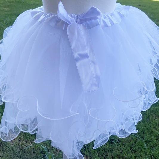 Adult Teenager White Layered Tutu