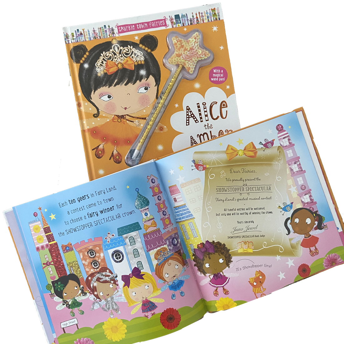 Alice the Amber Fairy Hardback Book with a Magical Pen Wand