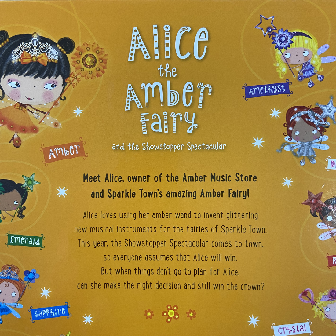 Alice the Amber Fairy Hardback Book with a Magical Pen Wand