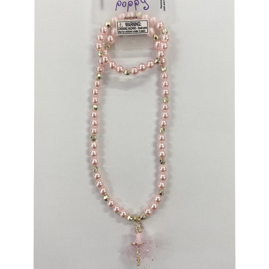 Ballerina Charm Necklace and Bracelet Set
