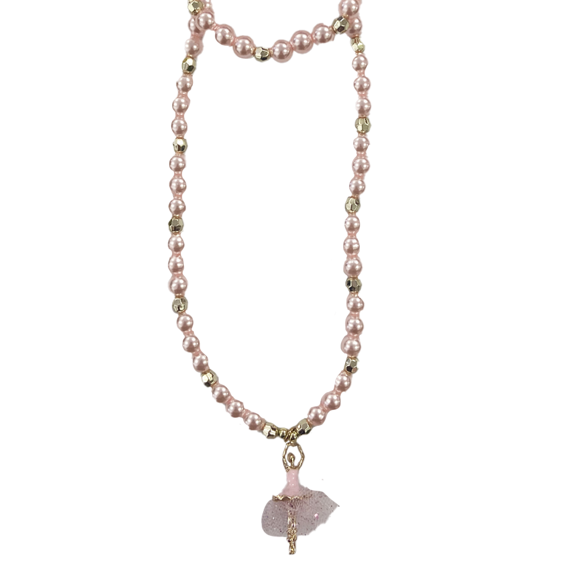 Ballerina Charm Necklace and Bracelet Set
