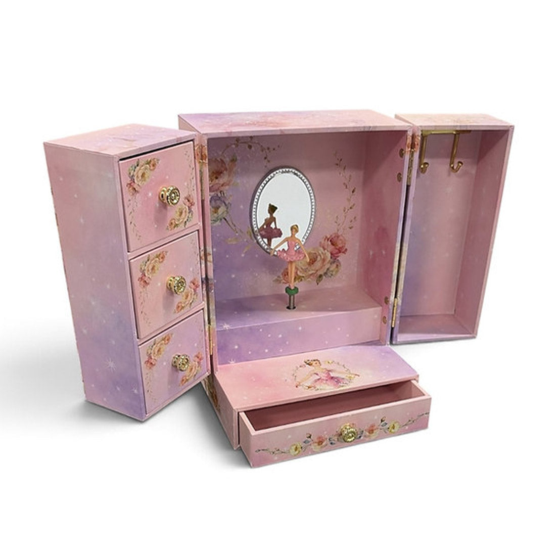 Ballet Girl Wardrobe Style Jewellery Music Box