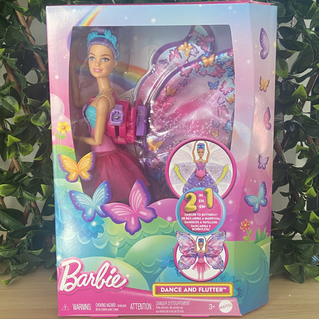 Barbie Dance and Flutter Doll with 2-in-1 Transformation from Dancer to Butterfly