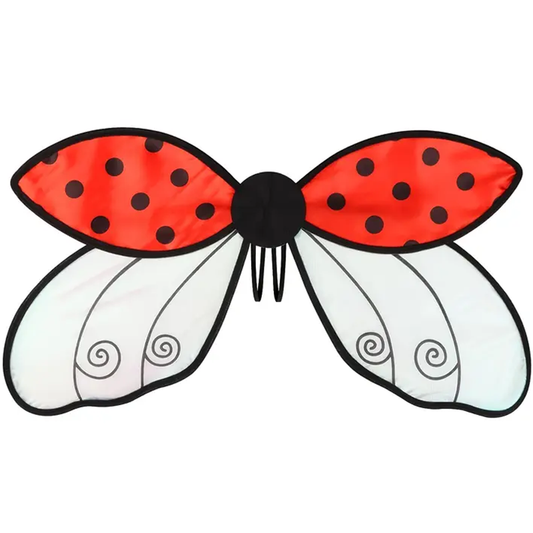 Black and Red Ladybug Ladybird Fairy Wings