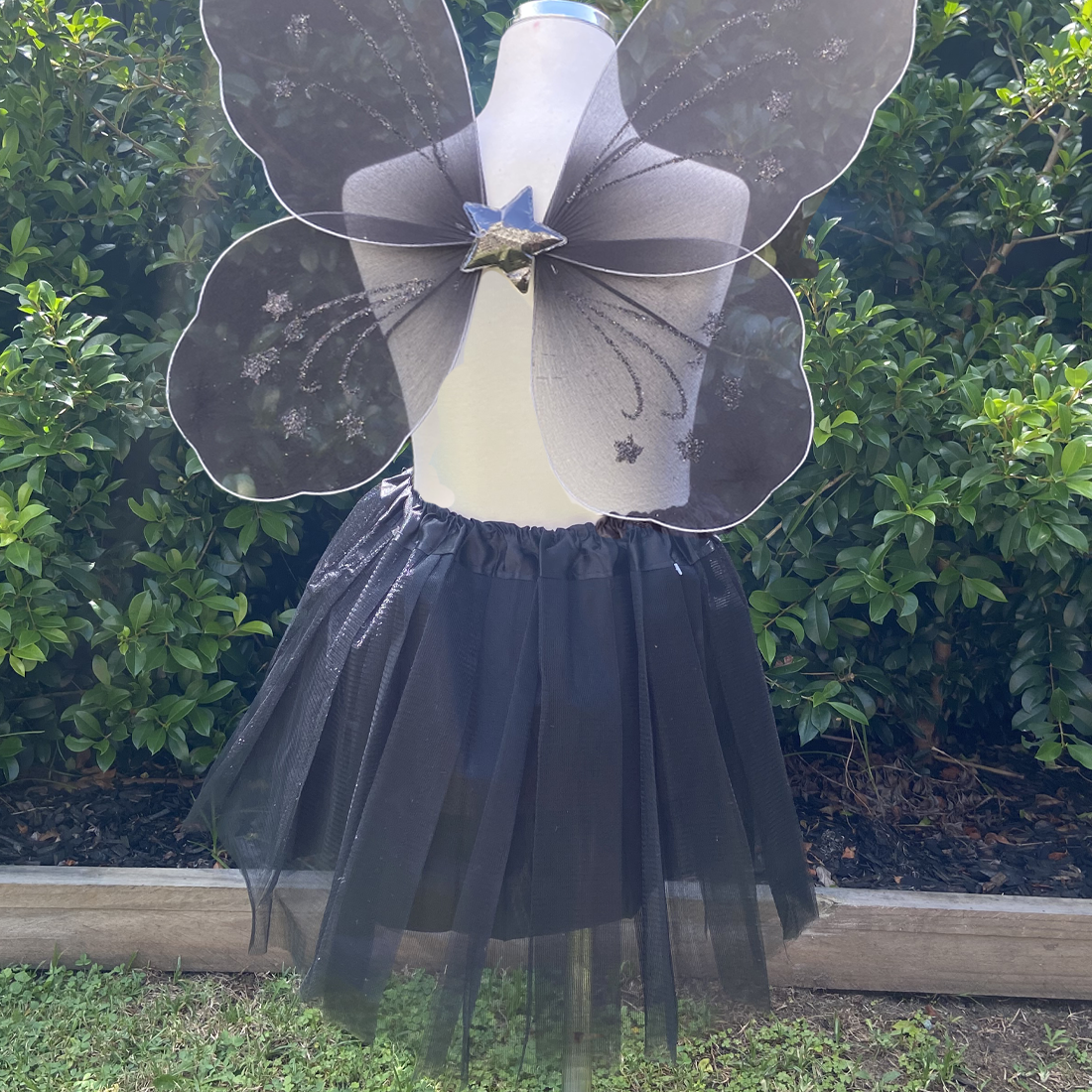 Black Fairy Tutu and Wing Set