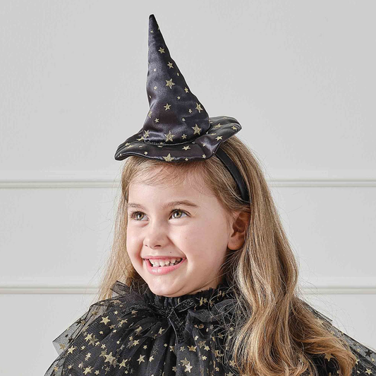 Black & Gold Star Witches Headband