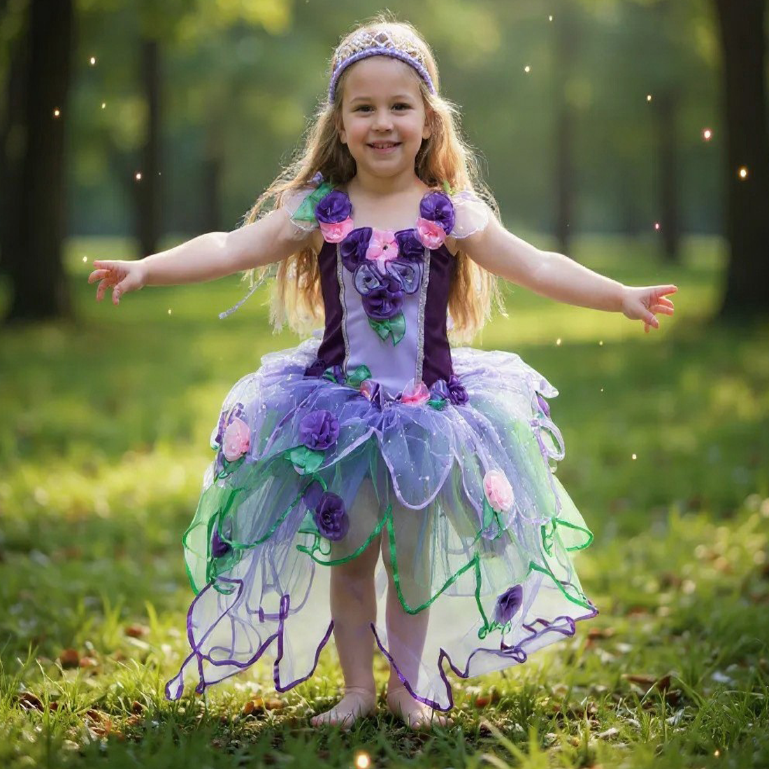 Bloom Fairy Dress in Purple