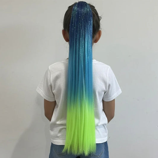 Blue and Green Mermaid Ponytail Hair Extension - Milla