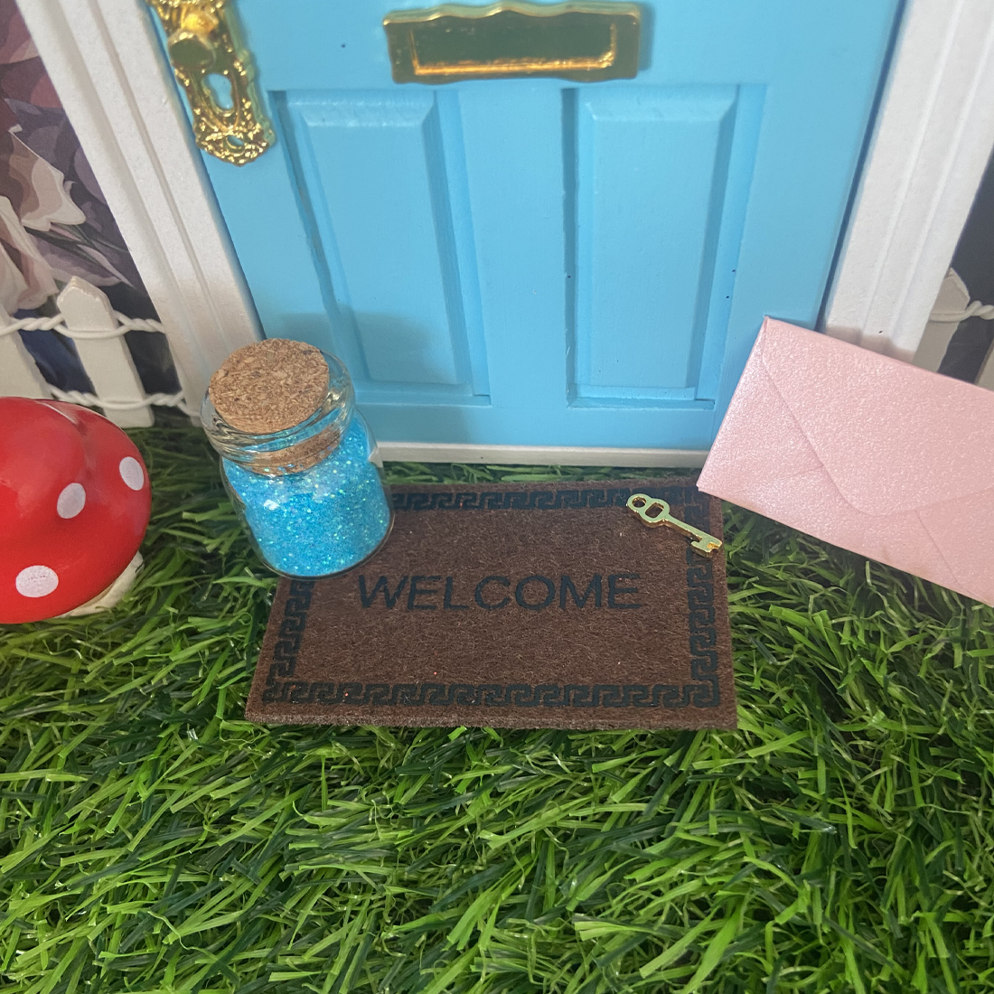 Blue Fairy Door Gift Set