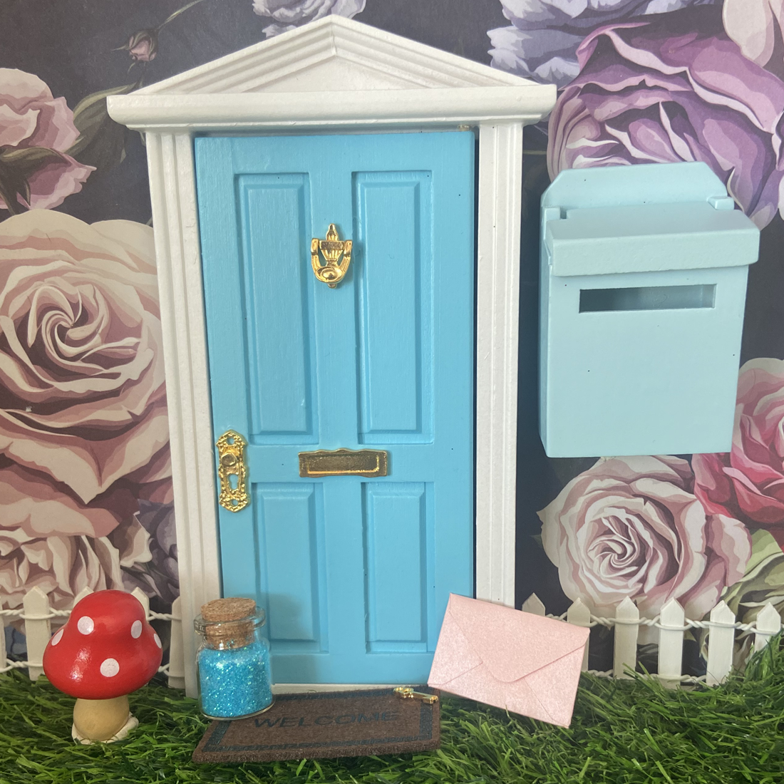 Blue Fairy Door Gift Set