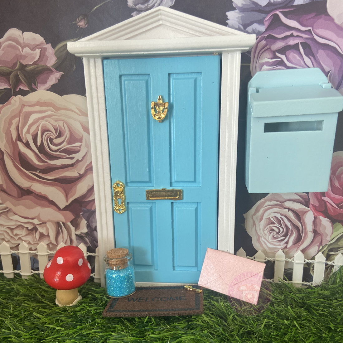 Blue Fairy Door Gift Set