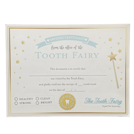 Blue Tooth Fairy Certificate