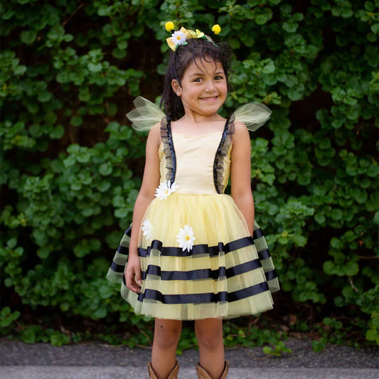 Bumble Bee Dress & Headband Size 3-4