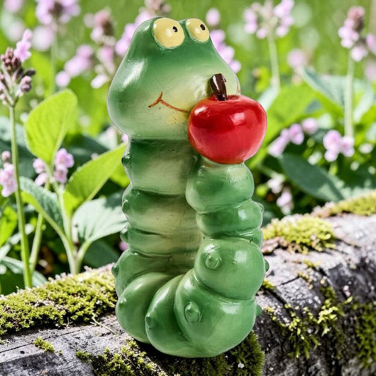 Caterpillar with an Apple Figurine