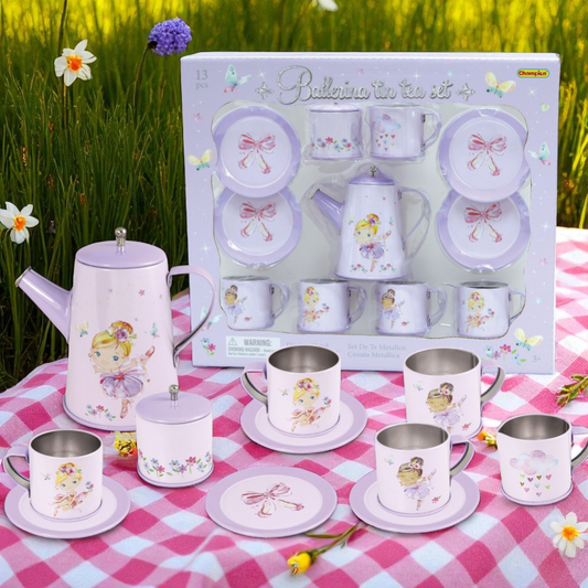 Children's Ballerina Tin Tea Mug Toy Set
