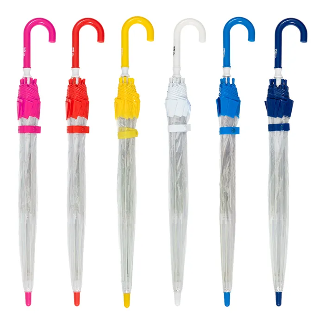 Children's Clear Birdcage Umbrella with Navy Trim