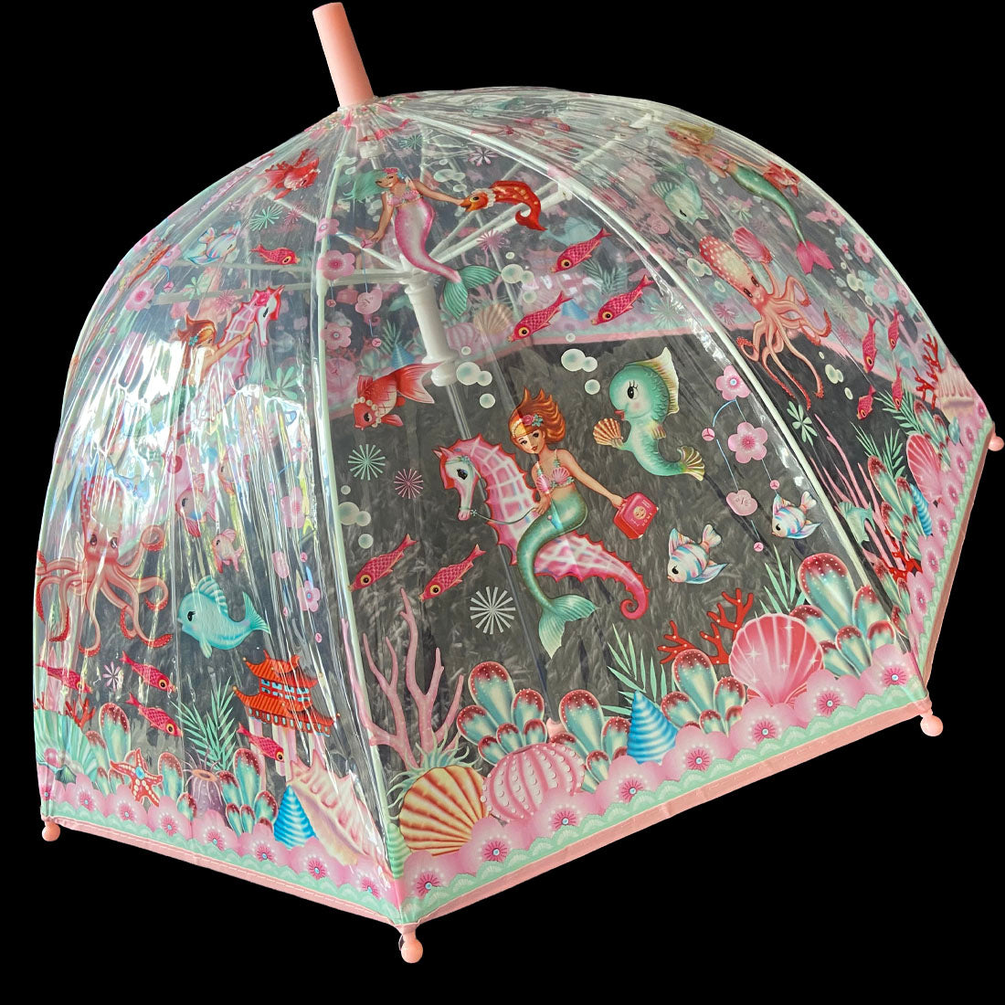 Children's Mermaid Clear Birdcage Umbrella