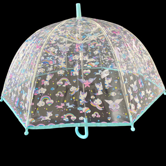 Children's Unicorn Clear Birdcage Umbrella