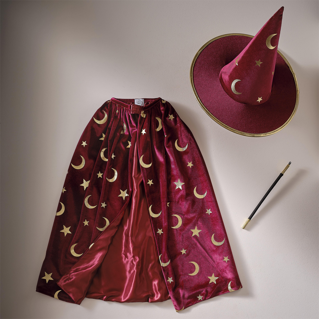 Childs Burgundy Velvet Magician Costume