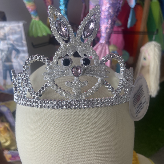 Childs Jewelled Silver Bunny Easter Costume Tiara