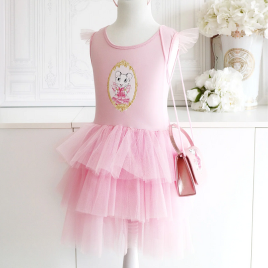 Claris Fashion Tulle Dress in Pink