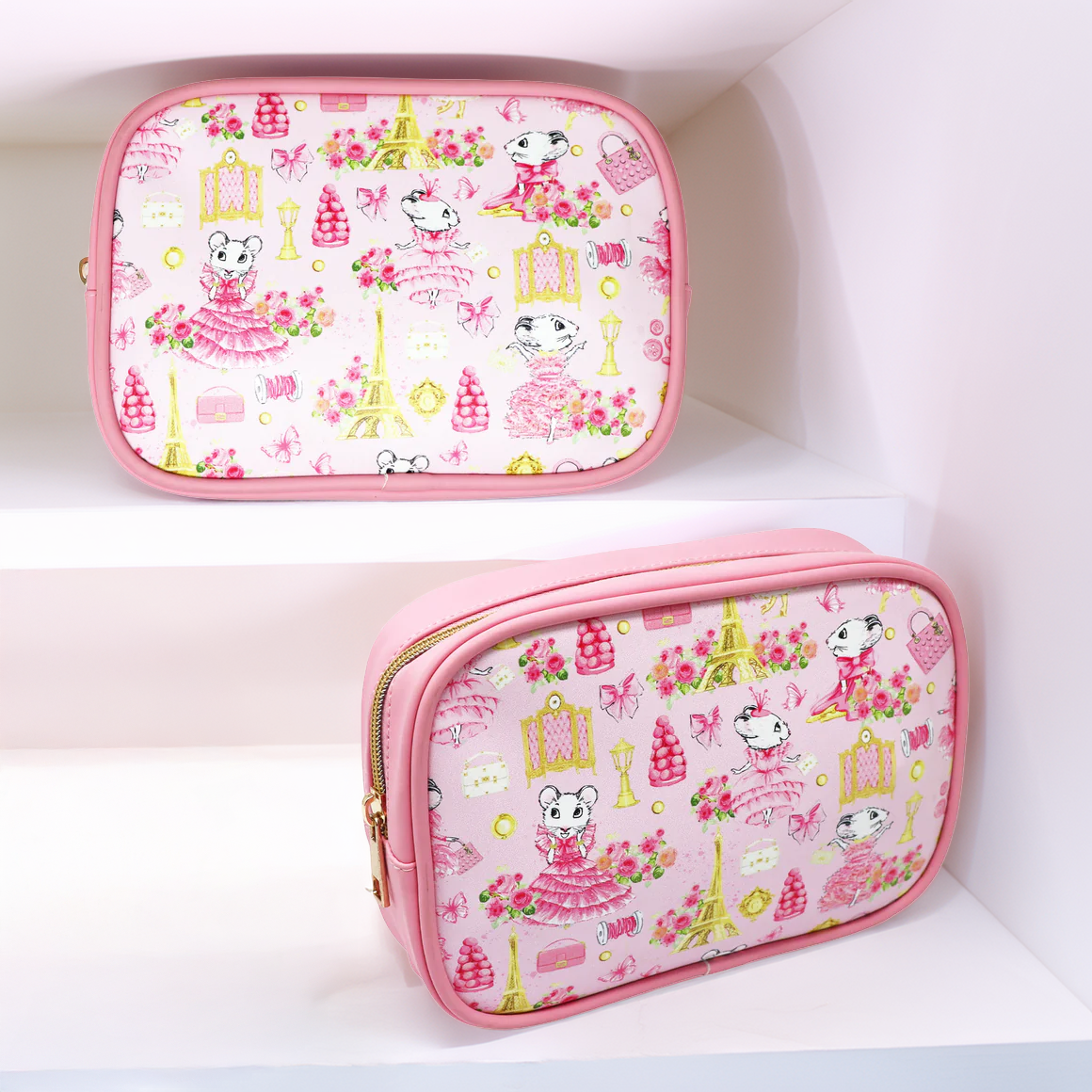 Claris the Chicest Mouse in Paris Cosmetic Pouches