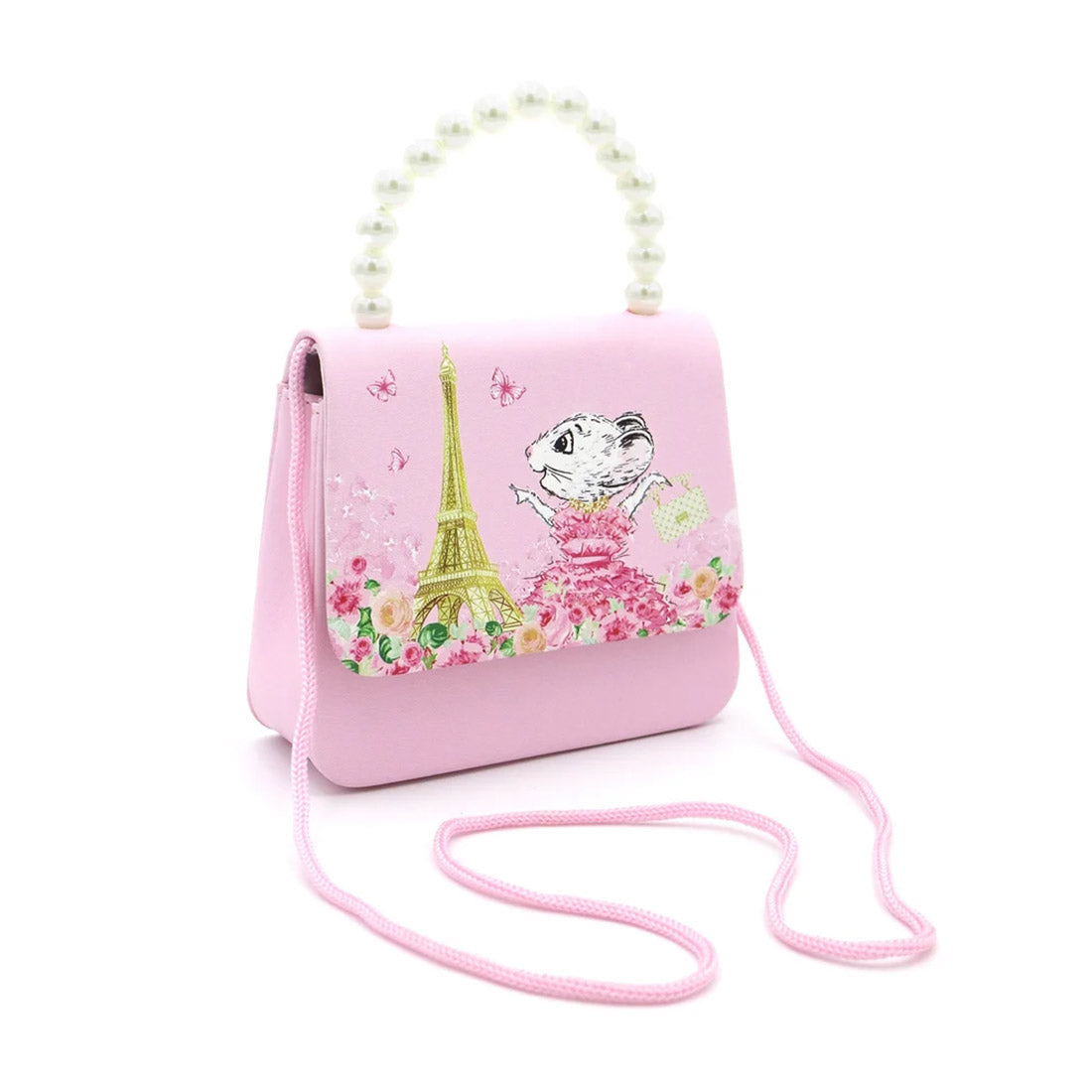 Claris the Chicest Mouse in Paris Handbag with Pearl Handle