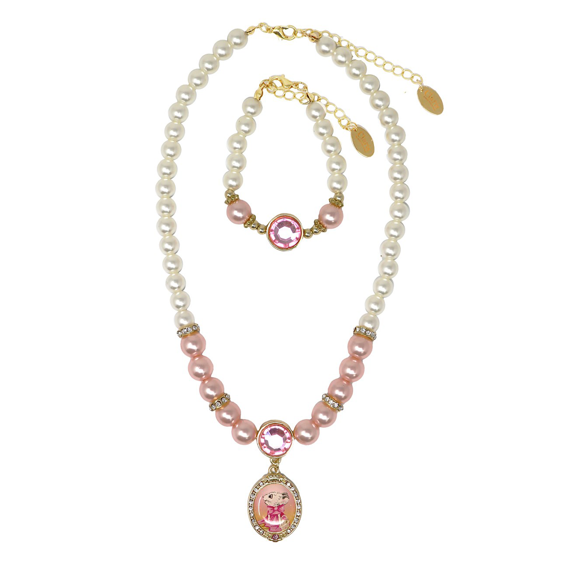 Claris The Chicest Mouse in Paris Magnificent Mess Necklace & Bracelet Set