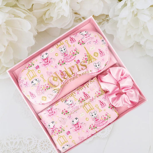 Claris the Chicest Mouse in Paris Sleeping Mask & Pillow Set