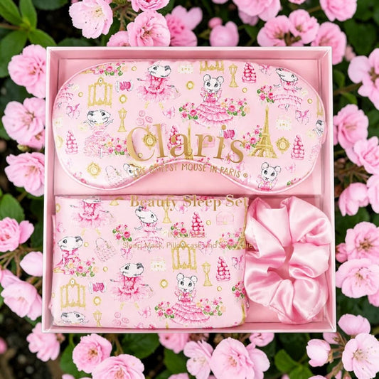 Claris the Chicest Mouse in Paris Sleeping Mask & Pillow Set