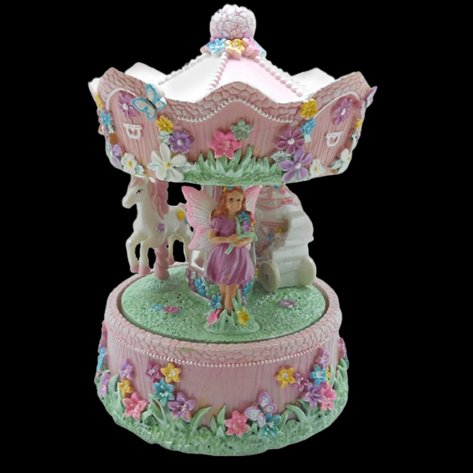Classic Carousel with Fairy Unicorn and Carriage