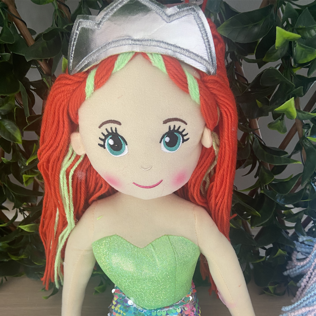 Cotton Candy 70cm Calypso The Multi Green Sequin Mermaid