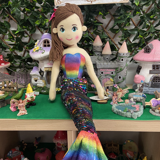 Cotton Candy 70cm Mermaid Asia The Rainbow Flip Sequined Doll