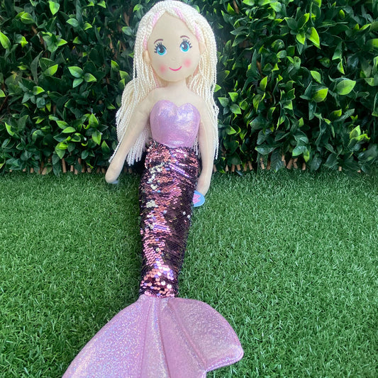 Cotton Candy 70cm Mermaid Jenny The Pink Flip Sequined Doll