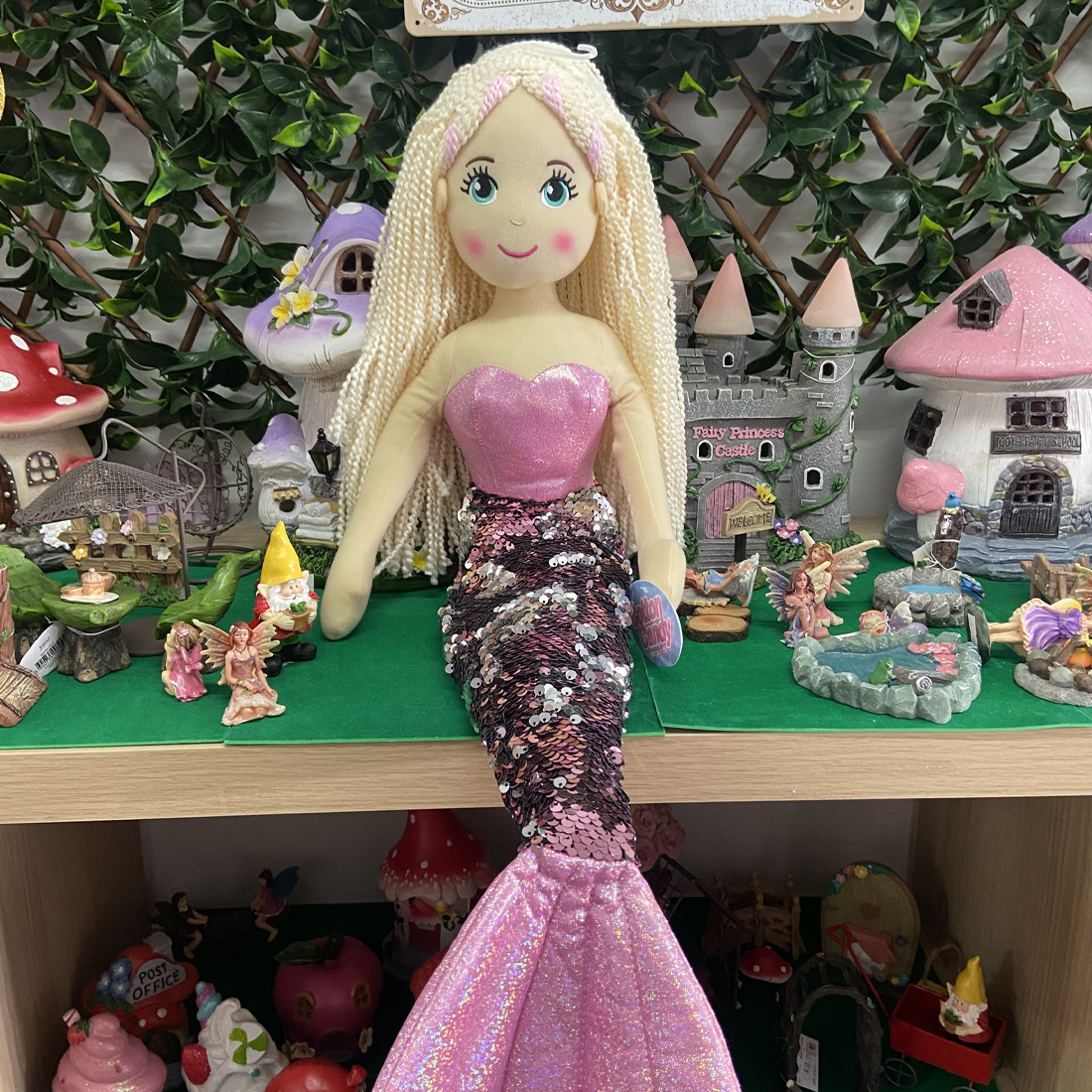 Cotton Candy 70cm Mermaid Lucky The Pink Flip Sequined Doll