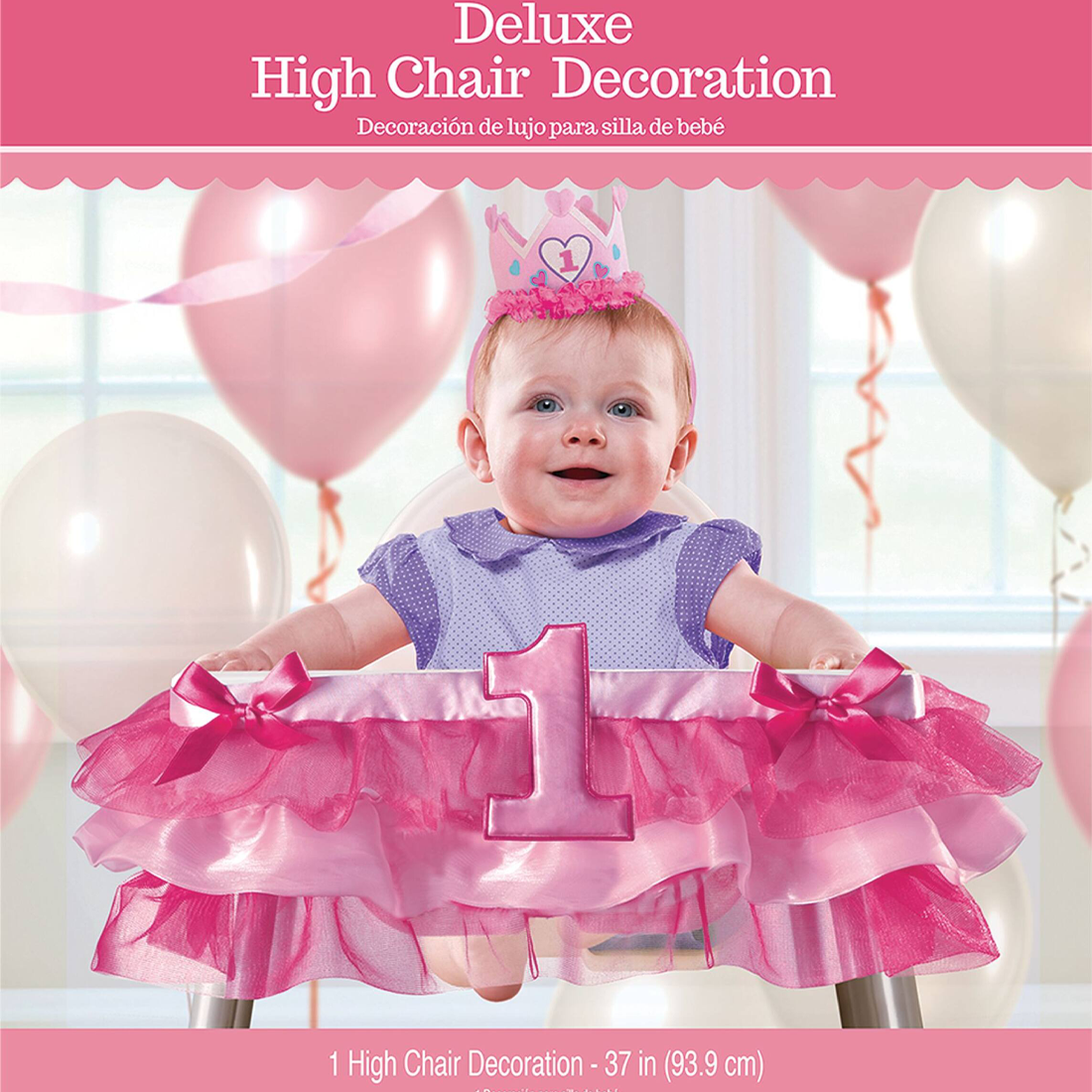 Deluxe High Chair Decoration - 1st Birthday